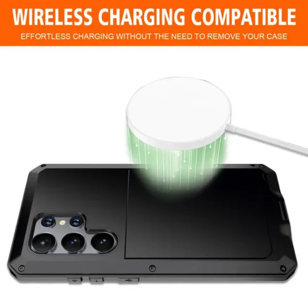 Protector Metal Basic para Samsung con tornillos de repuesto y desatornillador.