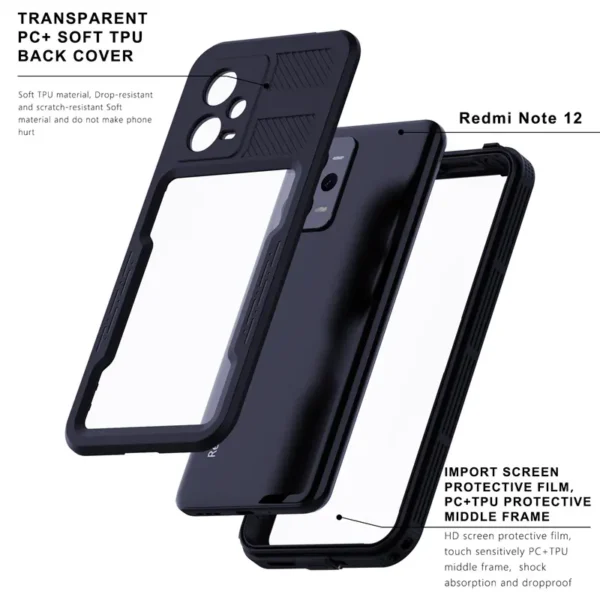 Case impermeable resistente a caídas, nieve y suciedad para celular.